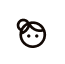 icono cabello recogido